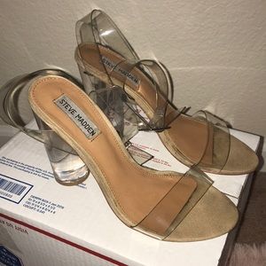 Steve Madden clear heels